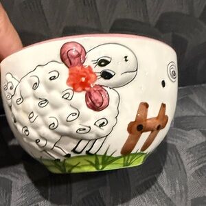 Cute Sheep Ceramic Bowl cereal, rice noodles